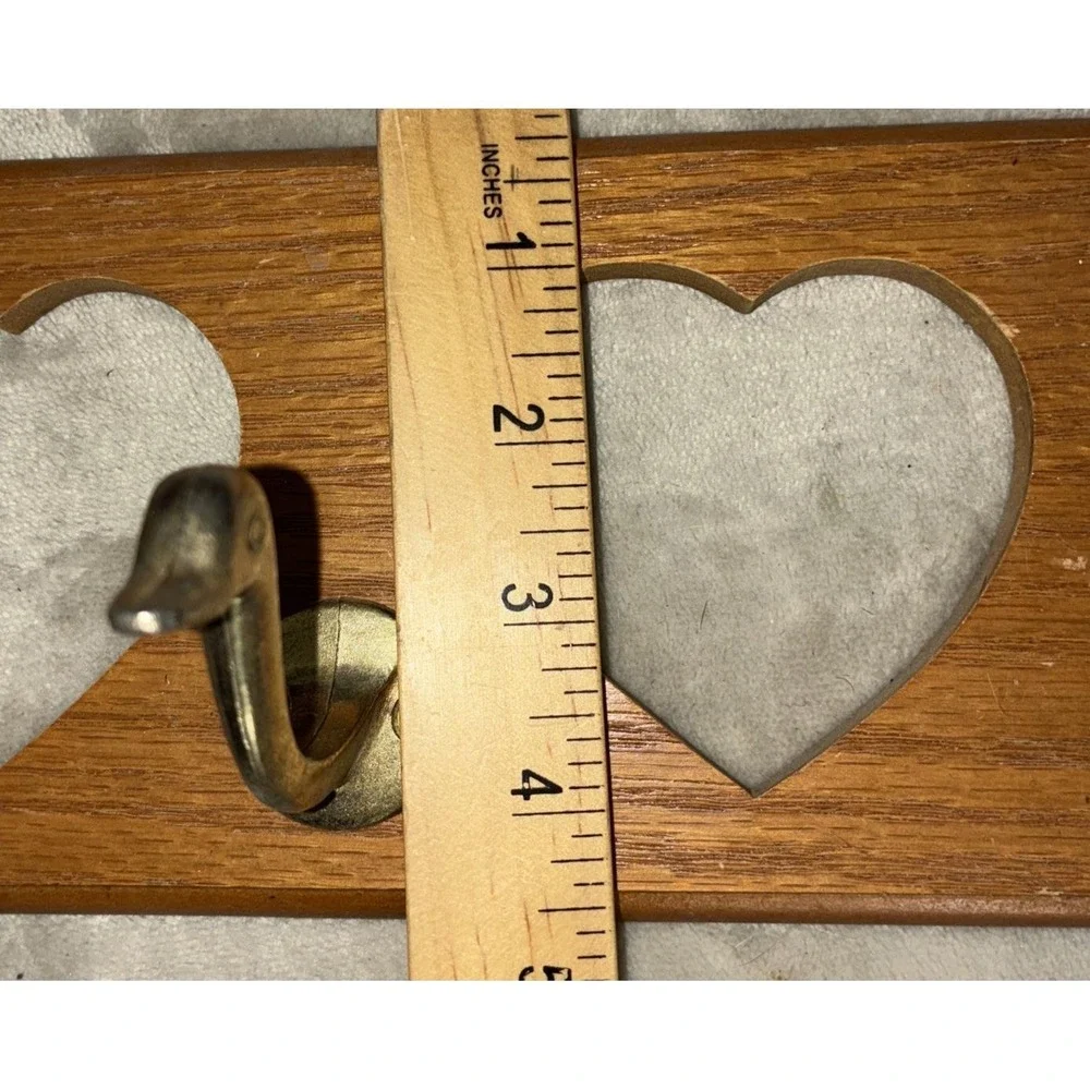Heart Cut Out Coat Rack Goose Head 4 Peg 24